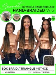 Motown Tress Secret HD Whole Hand-Tied Lace Hand Braided Wig- WLBS.TRINA