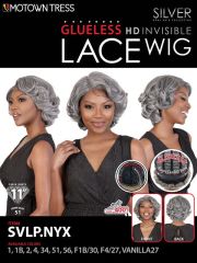 Motown Tress Silver Gray Hair Glueless HD Invisible Deep Part Lace Wig - SVLP.NYX