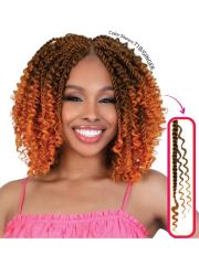 Motown Tress 3X SENEGAL TWIST with BOHEMIAN CURL ENDS Pre-looped Crochet Braid 10"X3- C.SENBH103