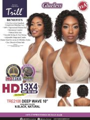 Mane Concept 100% Unprocessed Human Hair Trill 13x4 HD Glueless Lace Wig - TRE2108 DEEP WAVE 10"