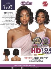 Mane Concept 100% Unprocessed Human Hair Trill 13x4 HD Glueless Lace Wig - TRE2109 LOOSE DEEP 10"