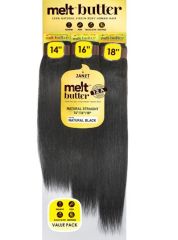 Janet Collection melt butter 12A 100% Natural Virgin Remy Human Hair NATURAL STRAIGHT 3PCS Value Pack