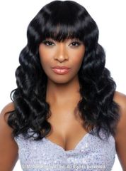 Mane Concept Trill 11A 100% Unprocessed Human Hair Full Wig - TRM118 BARREL WAVE FULL BANG 22"