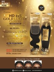 Mane Concept Pristine Gold Luster 100% Unprocessed  Human Hair HD 4x5 BODY WAVE CLOSURE 12" PGL45112